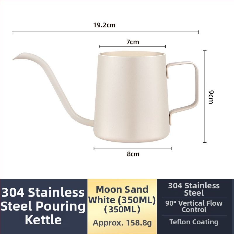 Ceainic pour-over din oțel inoxidabil 304, gură îngustă, control precis al apei pentru cafea filtrată, portabil pentru uz casnic