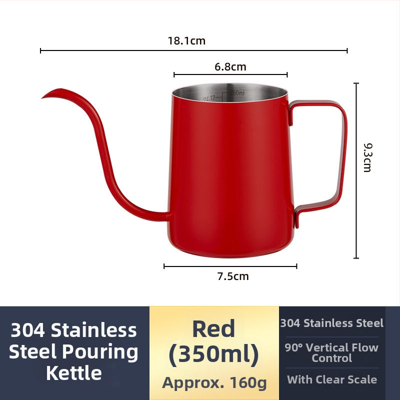 Ceainic pour-over din oțel inoxidabil 304, gură îngustă, control precis al apei pentru cafea filtrată, portabil pentru uz casnic