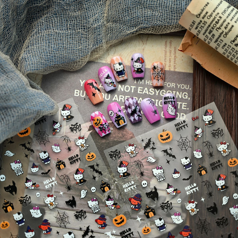 TS-4174 Iron Sweet Cool Halloween serija naljepnica za nokte – Motivi s mačkicama za djecu
