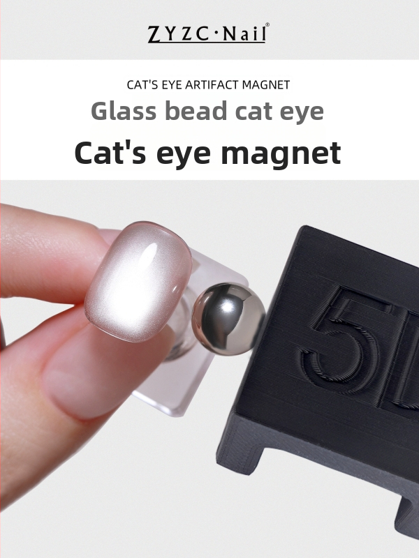 Zyzc Alat za nokte Cat Eye s jakim magnetom, staklenim perlama i kristalima za French gel lak
