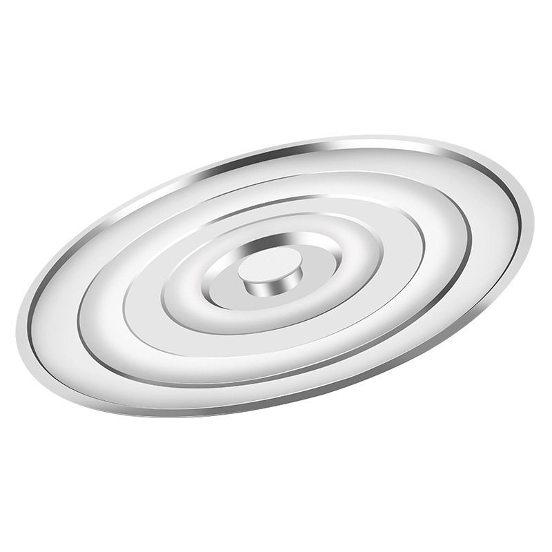 Capac pentru găleata de supă din oțel inoxidabil, gros, de calitate alimentară, capac plat, rotund, universal pentru uz casnic, dimensiune mare