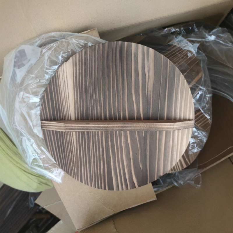Capac rotund din lemn de cedru pentru wok, capac mare din lemn, stil vintage