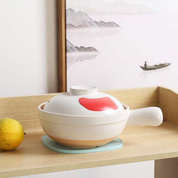 Oală de ceramică în stil japonez pentru orez, set de dimensiuni multiple (mare/mic), vas pentru hrana bebelușilor, compatibil cu aragazul pe gaz, rezistent la crăpături, oală de gătit cu mâner unic