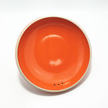 Capac ceramic portocaliu pentru oale de lut – capac universal pentru supe, oale și gătire lentă