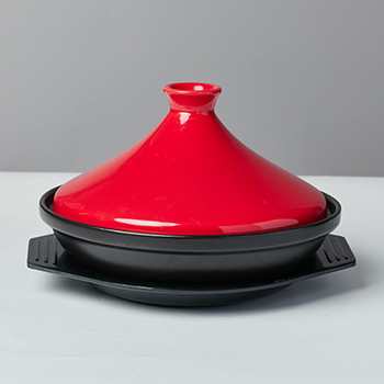 Oală ceramică pentru orez cu capac Tajine, mică oală de gătit pentru pui cu orez, rezistentă la temperaturi înalte