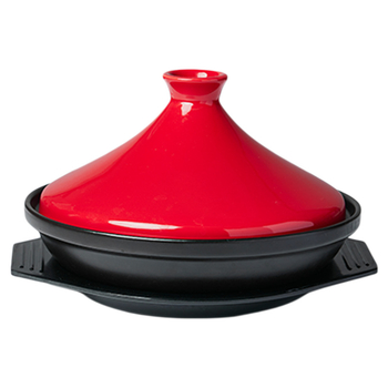 Oală ceramică pentru orez cu capac Tajine, mică oală de gătit pentru pui cu orez, rezistentă la temperaturi înalte