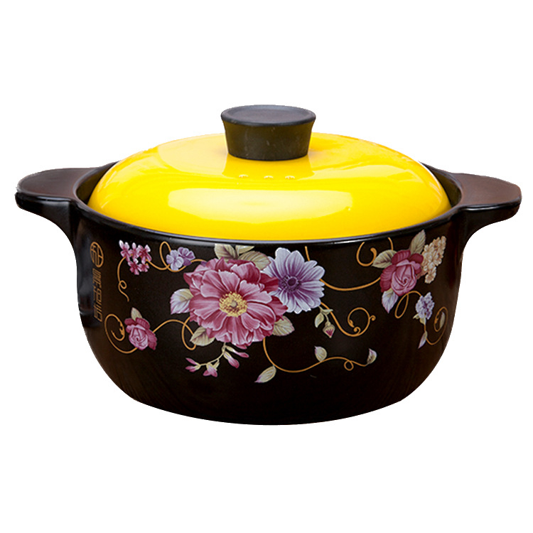 Caserol ceramică pentru supe și tocănițe, capac mare, compatibilă cu plita pe gaz, rezistentă la temperaturi înalte, personalizabilă