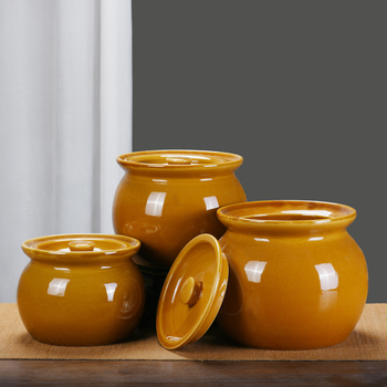 Oală ceramică cu capac, de capacitate mare, pentru fierbere și gătit la abur, potrivită pentru uz casnic și banchete