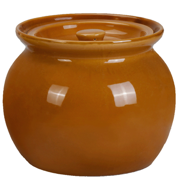Oală ceramică cu capac, de capacitate mare, pentru fierbere și gătit la abur, potrivită pentru uz casnic și banchete