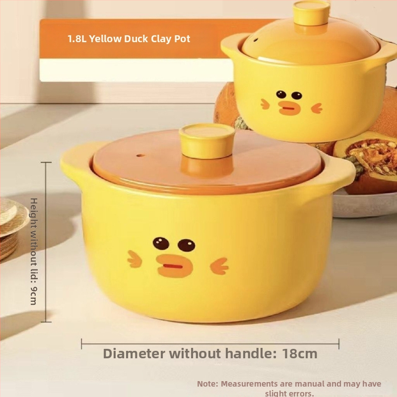 Oală de lut ceramic pentru uz casnic, rezistentă la temperaturi înalte, fără fisuri, compatibilă cu aragazul pe Gaz, 2.1–3 L, pentru orez în oală de lut și supe