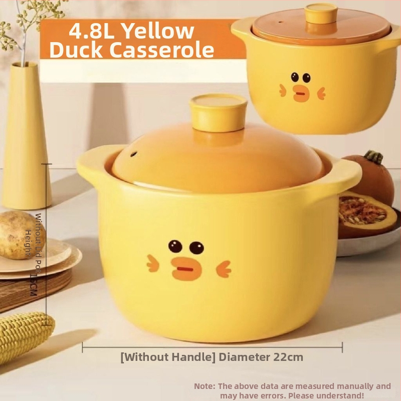 Oală de lut ceramic pentru uz casnic, rezistentă la temperaturi înalte, fără fisuri, compatibilă cu aragazul pe Gaz, 2.1–3 L, pentru orez în oală de lut și supe