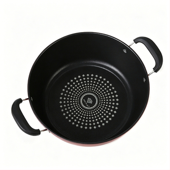 Oală de supă cu două mâneri, antiaderentă, potrivită pentru aragaz pe gaz și plită cu inducție, capacitate peste 5 L, din fontă, capac din sticlă, oală multifuncțională de gătit