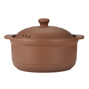 Oală de caserolă din lut pentru supă, pentru plită cu gaz, neglazurată, capac ceramic, rezistentă la temperaturi înalte (3,1–4 L)