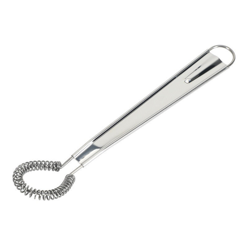Batator manual pentru ouă din oțel inoxidabil 430, Tel de bucătărie compact, mixer plat multifuncțional cu sârmă arcuită, mâner