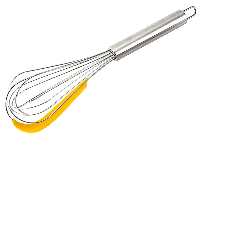 Tel manual pentru ouă, din oțel inoxidabil, cu spatulă din silicon – pentru coacere