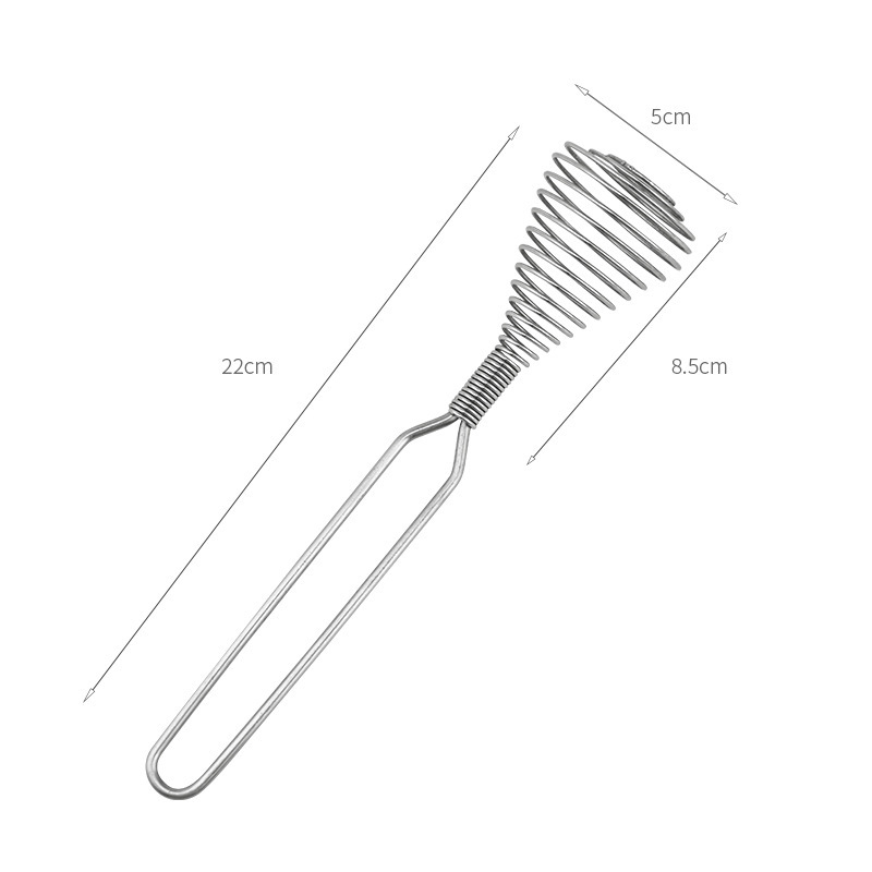 Tel de bucătărie din oțel inoxidabil, manual, pentru ouă și frișcă, 22 cm