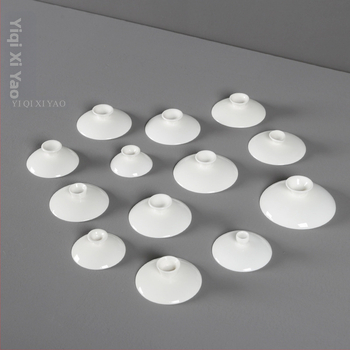 Biely porcelánový kryt pre gaiwan, príslušenstvo na čaj