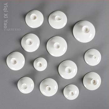 Biely porcelánový kryt pre gaiwan, príslušenstvo na čaj