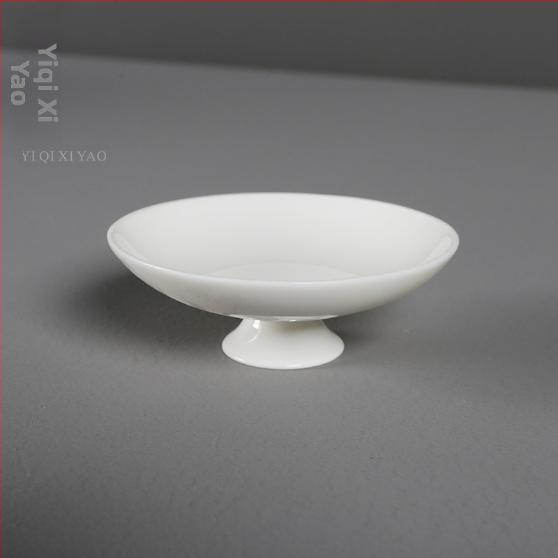 Biely porcelánový kryt pre gaiwan, príslušenstvo na čaj