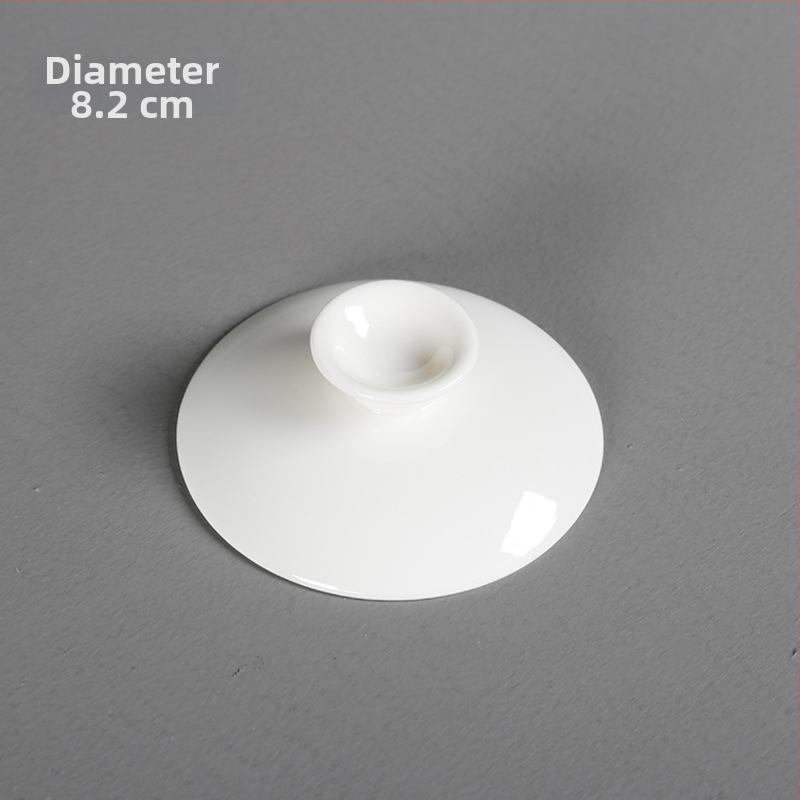 Biely porcelánový kryt pre gaiwan, príslušenstvo na čaj