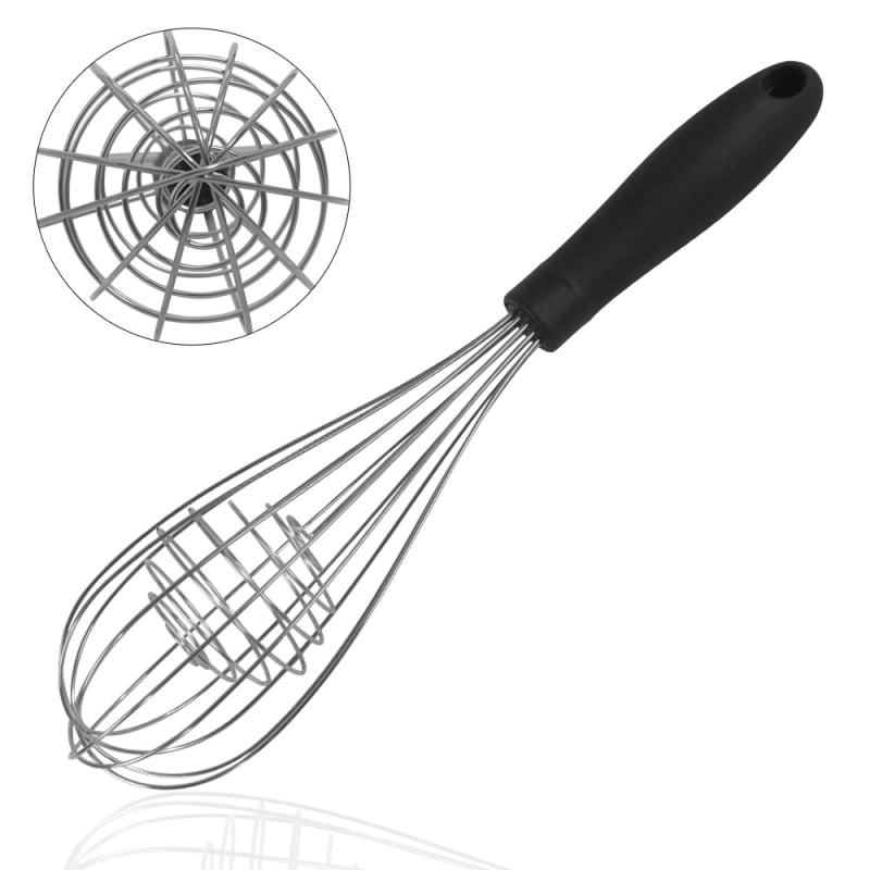 Mixer manual din oțel inoxidabil pentru ouă, ustensilă de bucătărie pentru gătit și coacere, portabil, cu cap de bilă