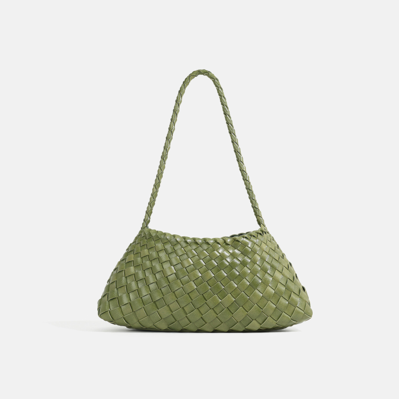 Ženska torba ručno pletene, retro i visokokvalitetna, za svakodnevnu upotrebu; stil pod pazuh/rameni, elegantna i svestrana košarasta torba
