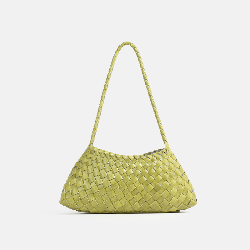 Ženska torba ručno pletene, retro i visokokvalitetna, za svakodnevnu upotrebu; stil pod pazuh/rameni, elegantna i svestrana košarasta torba
