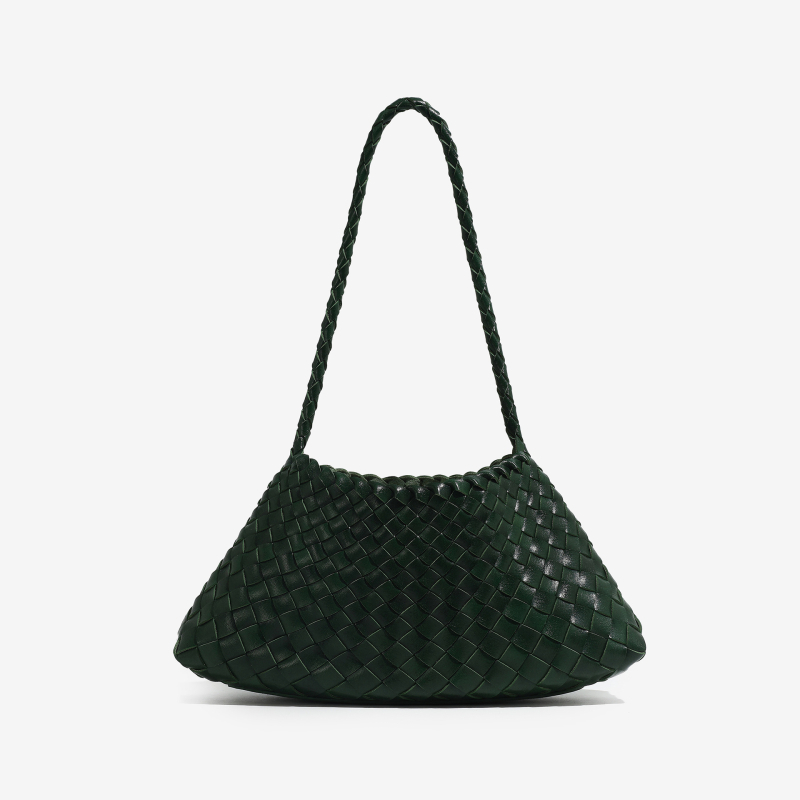 Ženska torba ručno pletene, retro i visokokvalitetna, za svakodnevnu upotrebu; stil pod pazuh/rameni, elegantna i svestrana košarasta torba