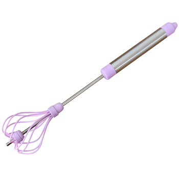 Bețișor de ouă manual, instrument de bucătărie semi-automat pentru cofetărie DIY, tel rotativ pentru albușuri, din oțel inoxidabil.