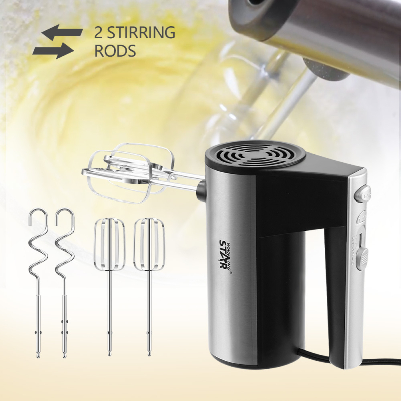 Mixer electric de mână pentru ouă, cremă și shake-uri, model Ddj-1743, Winningstar
