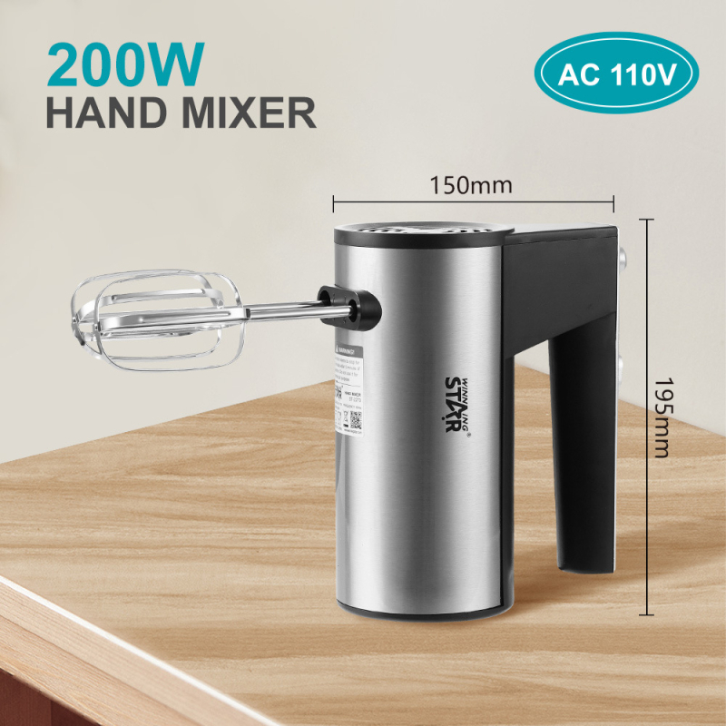 Mixer electric de mână pentru ouă, cremă și shake-uri, model Ddj-1743, Winningstar
