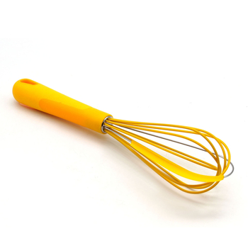 Amestecător manual de ouă din oțel inoxidabil, multifuncțional, cu bandă de silicon, pentru cofetărie de acasă