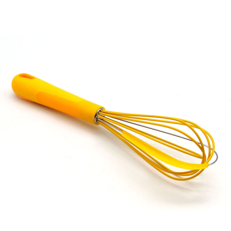 Amestecător manual de ouă din oțel inoxidabil, multifuncțional, cu bandă de silicon, pentru cofetărie de acasă