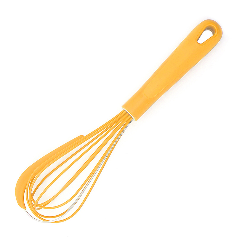 Amestecător manual de ouă din oțel inoxidabil, multifuncțional, cu bandă de silicon, pentru cofetărie de acasă