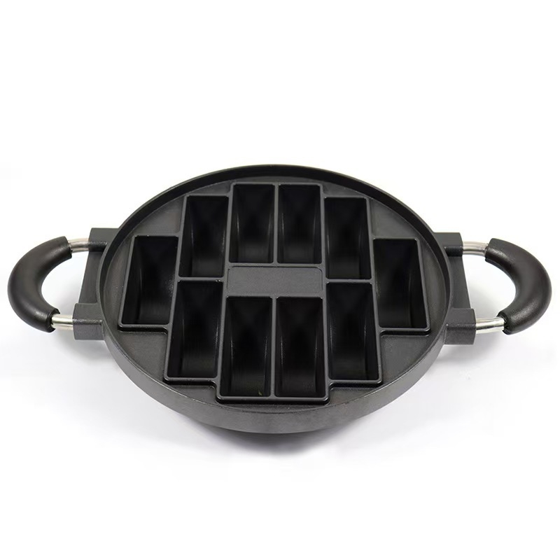 Tavă antiaderentă cu 7 găuri pentru Takoyaki, aluminiu, găuri rotunde