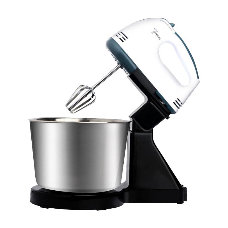 Mixer electric pentru ouă, uz casnic, cu bol din oțel inoxidabil, pentru albușuri, lapte și aluat pentru cofetărie, 7 trepte de viteză