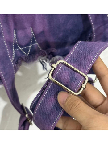 Džins ruksak s izvezenim leptirima, velika kapaciteta, umjetnički dizajn, crossbody torba preko ramena, gradski stil