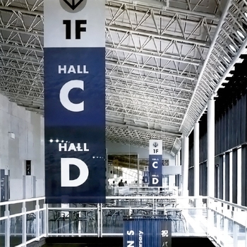 Steag dublu față, lung, pentru centre comerciale, banner de afișare rezistent la vânt