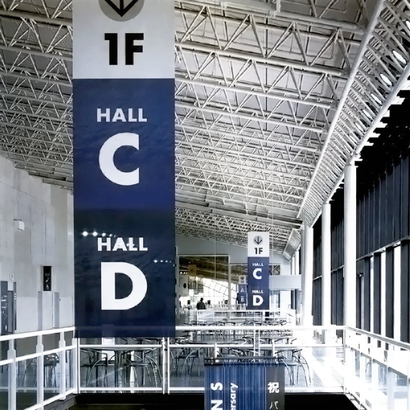 Steag dublu față, lung, pentru centre comerciale, banner de afișare rezistent la vânt