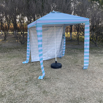 Cabana stil plažni kišobran, prijenosni sklopivi, 2 m, prilagodljiv uzorak