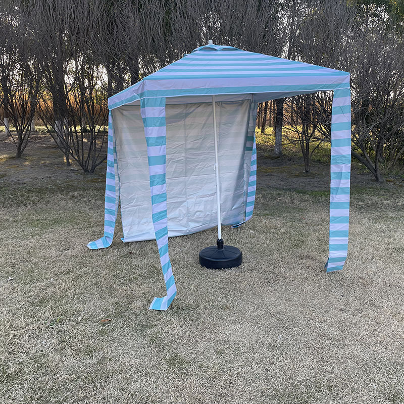 Cabana stil plažni kišobran, prijenosni sklopivi, 2 m, prilagodljiv uzorak