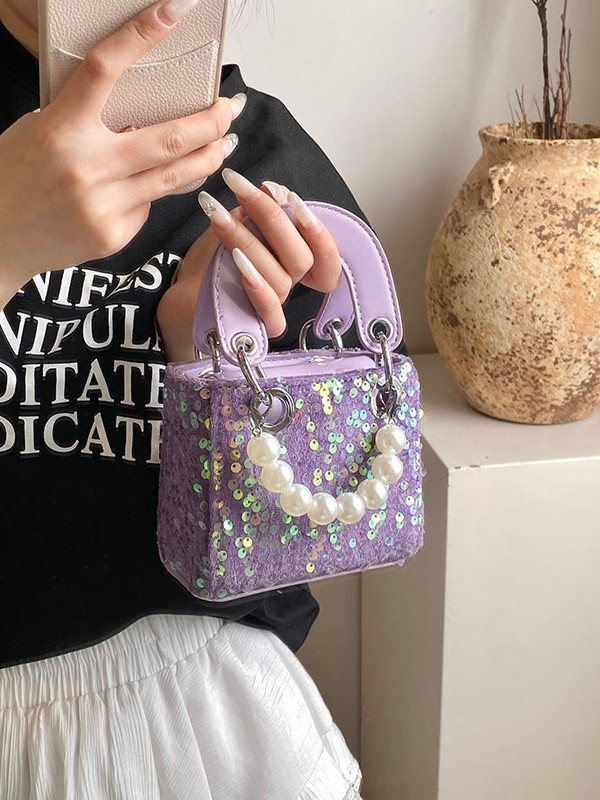 Mini torbica s pjaticama, inspirirana Dianom, lagana luksuzna večernja torba, s remenom za rame ili crossbody