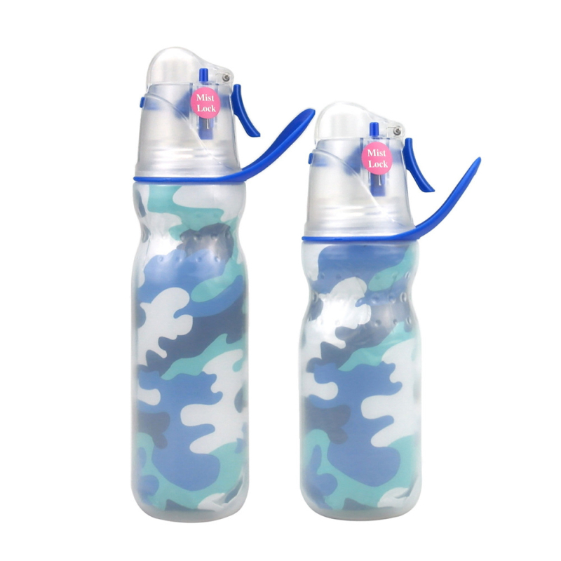 Spray víz pohár nyári hidratációhoz, hordozható, ütésálló kültéri sportokhoz