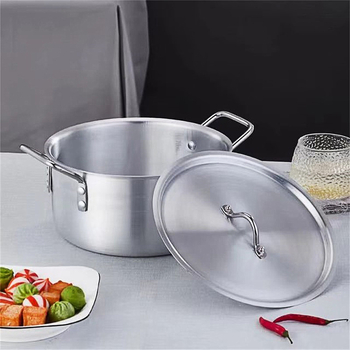 Set de oale din aluminiu, 14 piese, 16-28 cm, finisaj sablat, cu capace, stil occidental