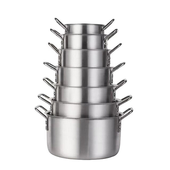 Set de oale din aluminiu, 14 piese, 16-28 cm, finisaj sablat, cu capace, stil occidental