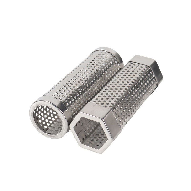 Tub de fum pentru BBQ exterior, 12 inch, din oțel inoxidabil 304, filtru de fum respirabil, de calitate alimentară