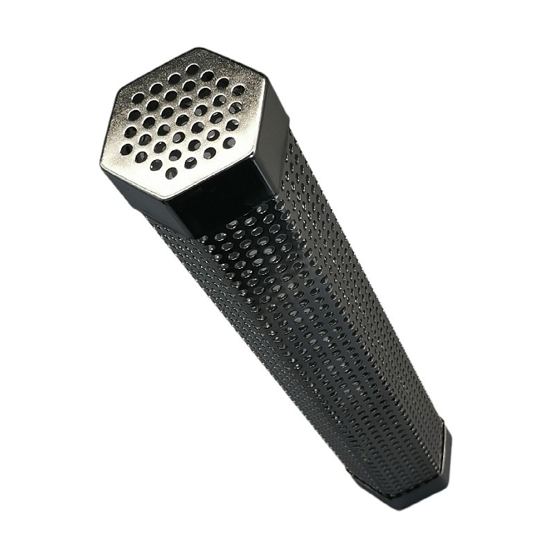 Tub de fum pentru BBQ exterior, 12 inch, din oțel inoxidabil 304, filtru de fum respirabil, de calitate alimentară