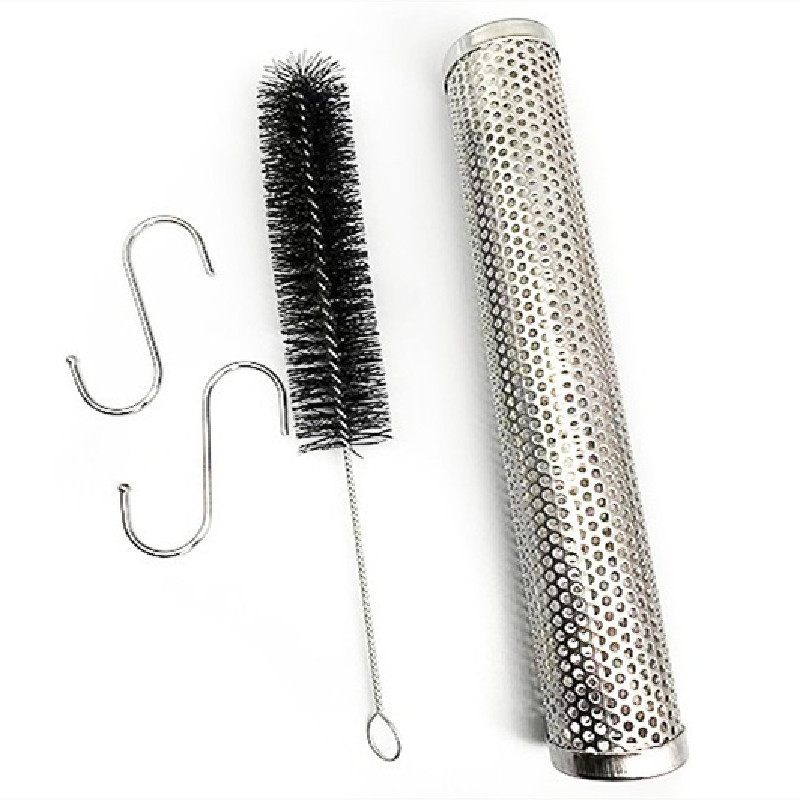 Tub de fum pentru BBQ exterior, 12 inch, din oțel inoxidabil 304, filtru de fum respirabil, de calitate alimentară