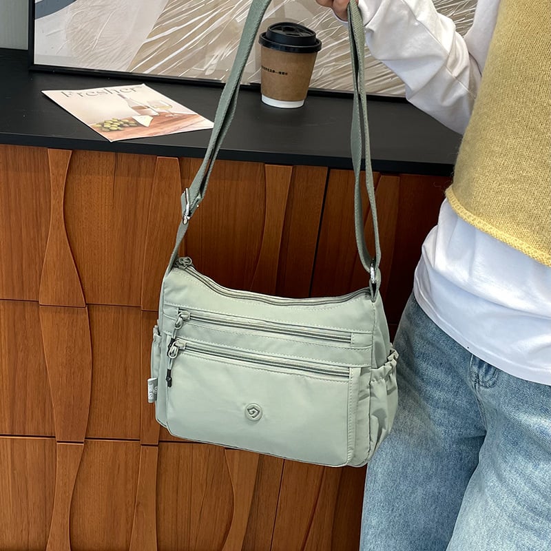 Jierangshi višeslojna platnena crossbody torba za žene, casual, ultra lagana, velikog kapaciteta