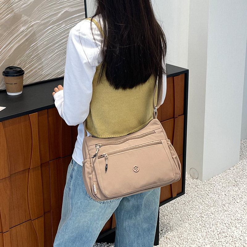 Jierangshi višeslojna platnena crossbody torba za žene, casual, ultra lagana, velikog kapaciteta